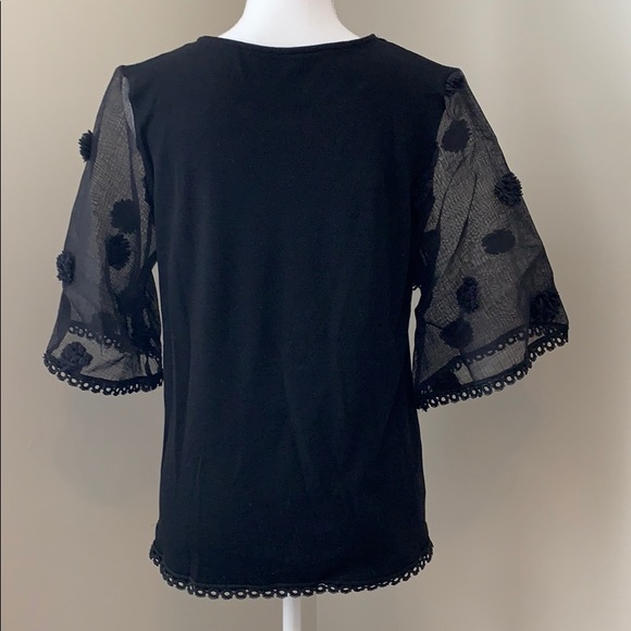 Vetinee Bell Sleeve Shirt Waffle Knit Blouse - Picture 5 of 8